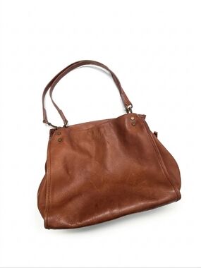 American Leather Co Lenox Brown Genuine Leather Tote Bag Satchel Purse